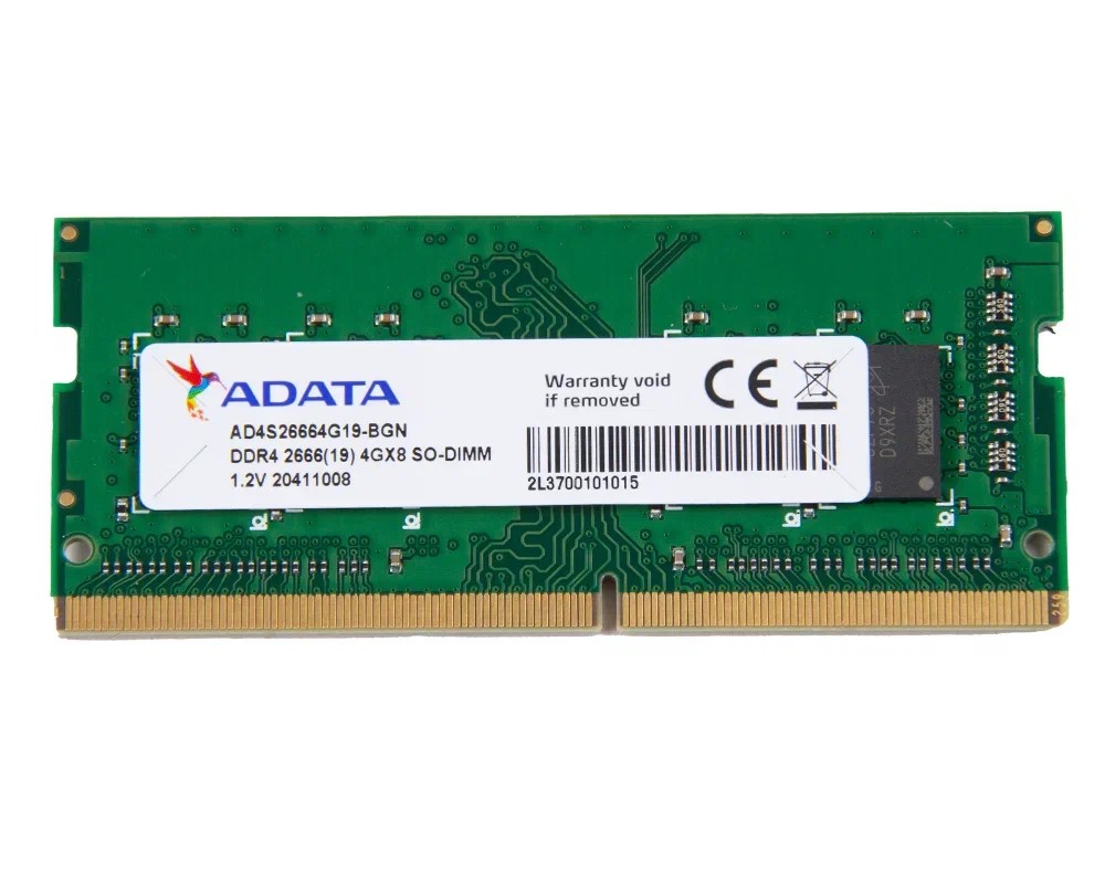 Модуль оперативной памяти 4G-ADATA DDR4 1.2V 2666 для Z1 / JAM J4125 (AD4S2666W4G19-B) (код 1552) с доставкой по Красноярску.