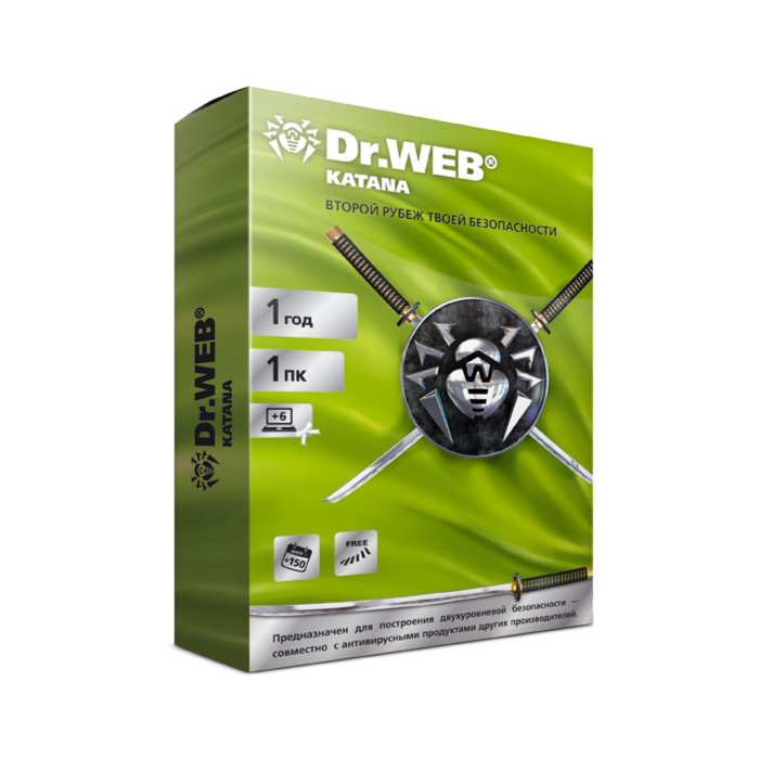 Антивирус Dr. Web Katana Лицензия на 4 ПК на 1 год [LHW-KK-12M-4-A3]  / Красноярск / ТСЦ ПОРТ 