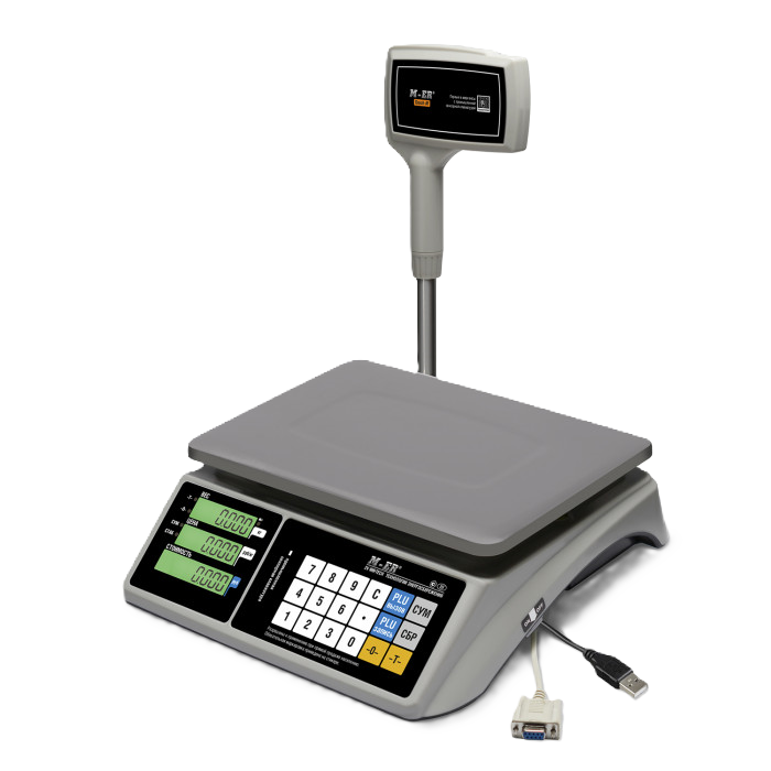 Весы торговые настольные M-ER 328 ACPX "TOUCH-M" LCD RS232 и USB с доставкой по Красноярску.